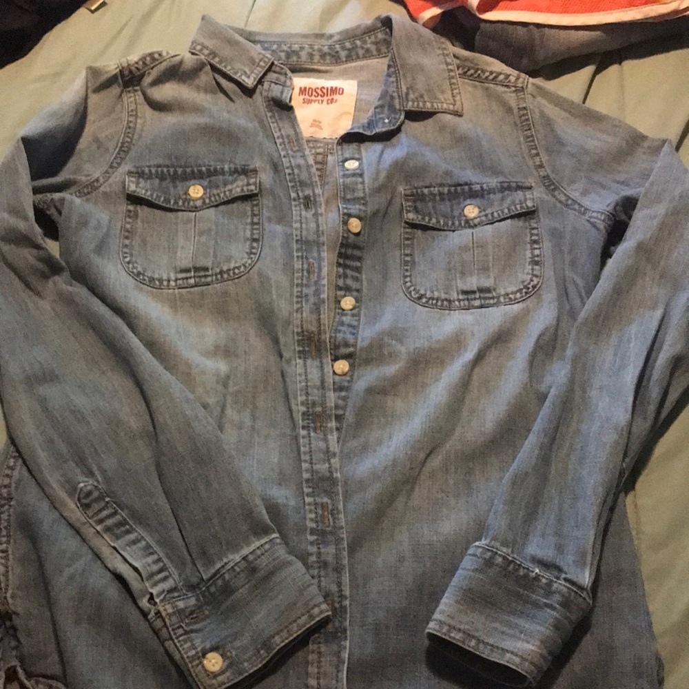 Mossimo Supply Co Jean Button Up Long Sleeve